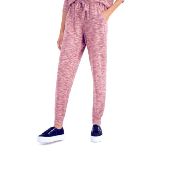 New HIPPIE ROSE Juniors' Hacci Knit Jogger Pants sweater berry spacedye S - Picture 3 of 5